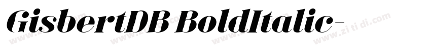 GisbertDB BoldItalic字体转换